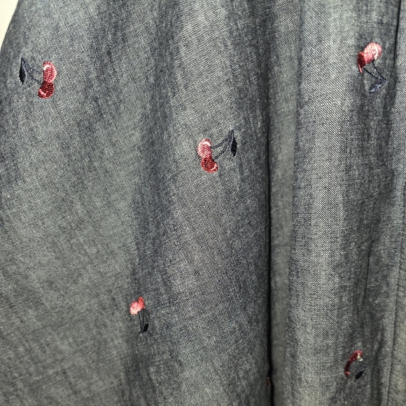 Kate Spade Denim Cherry Dress Sz M ( By Measurements ) - Picture 3 of 9